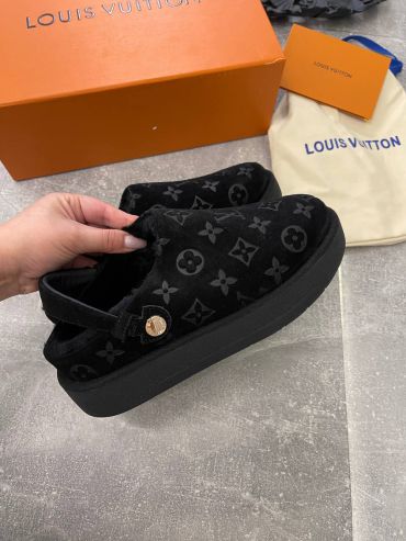 Меховые тапочки  Louis Vuitton LUX-99635