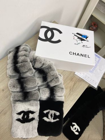 Меховой шарф  Chanel LUX-61321
