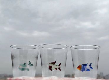 Трио стаканов с рыбками в подарочной коробке Christian Dior LUX-78069