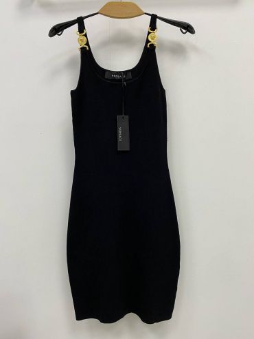 Платье из вискозы и хлопка Versace LUX-79593