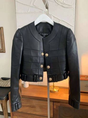 Куртка кожаная  Balmain LUX-103792